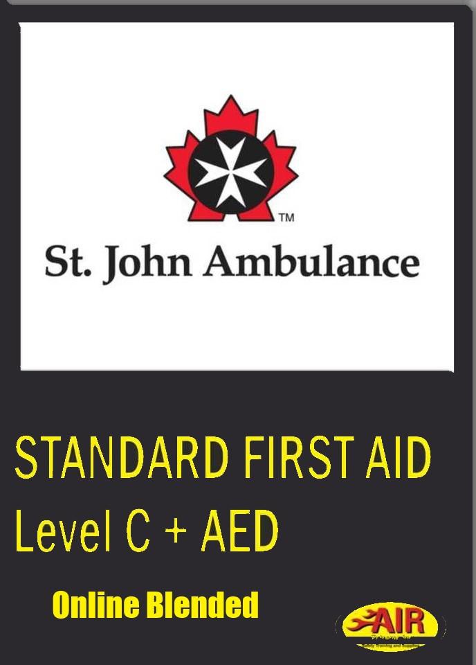 Standard First Aid with Level C CPR + AED Online Blended Course (St. John Ambulance)